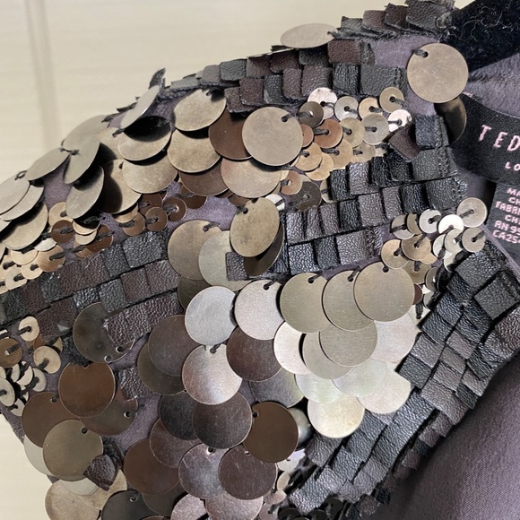 TED BAKER Grey Sequin Top - Picture 5 of 7